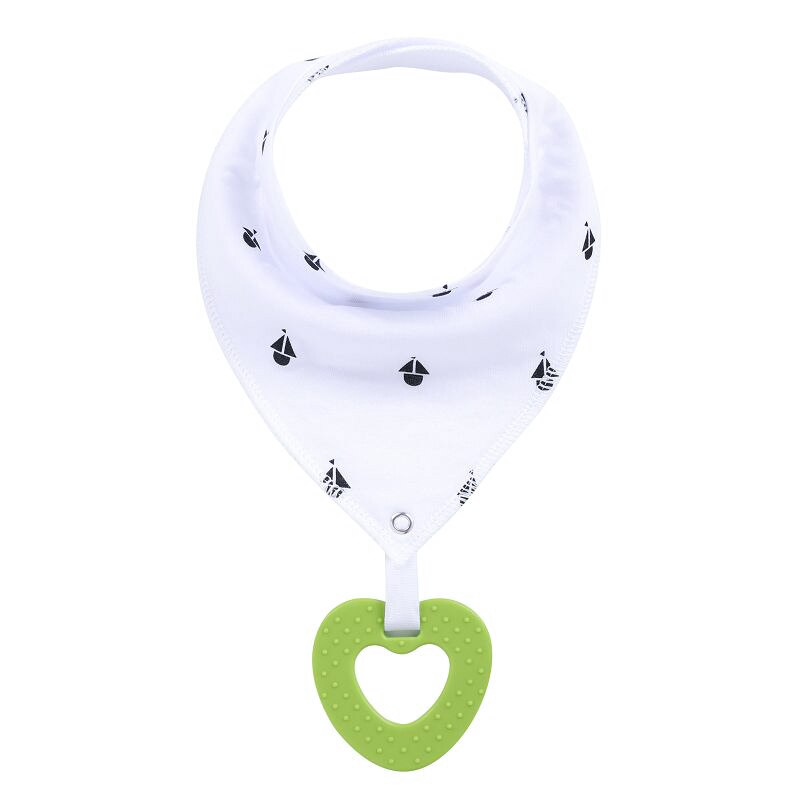 Drool Bib Bandana with Silicone Teether